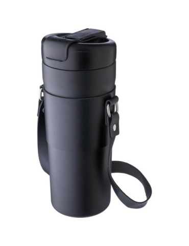 Gourde isotherme publicitaire de 730 ml en acier inoxydable Kelvin Matières : acier inoxydable Couleurs : noir goodies publicita