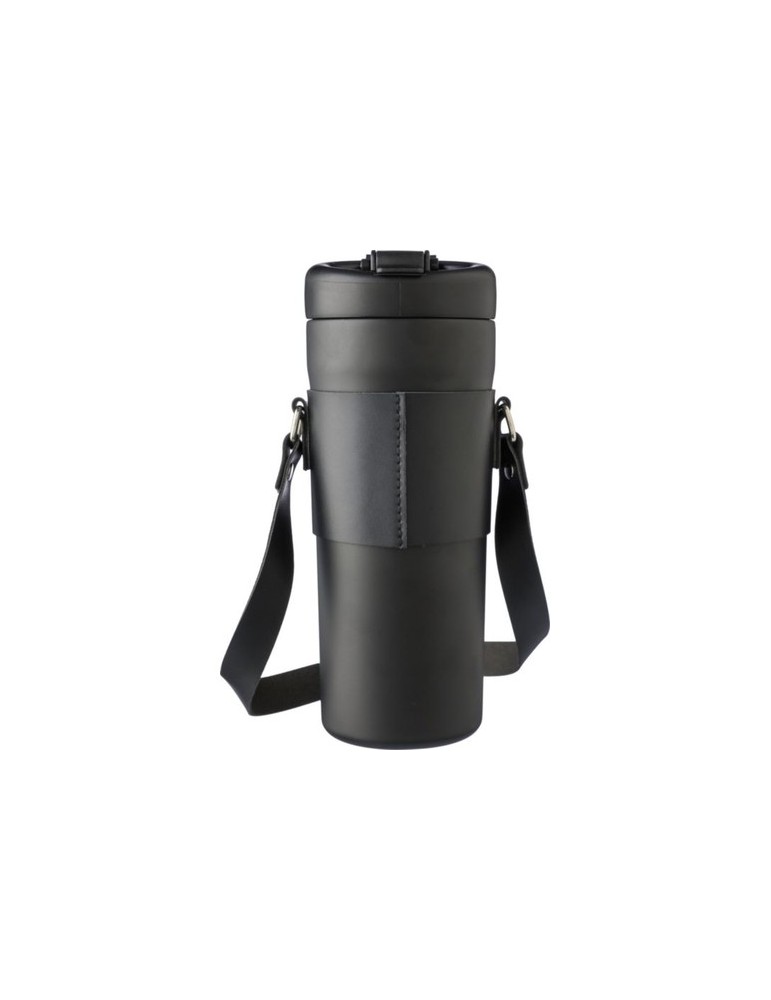 Gourde isotherme publicitaire de 730 ml en acier inoxydable Kelvin Matières : acier inoxydable Couleurs : noir impression haute 