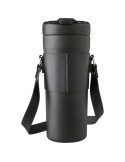 Gourde isotherme publicitaire de 730 ml en acier inoxydable Kelvin Matières : acier inoxydable Couleurs : noir impression haute 