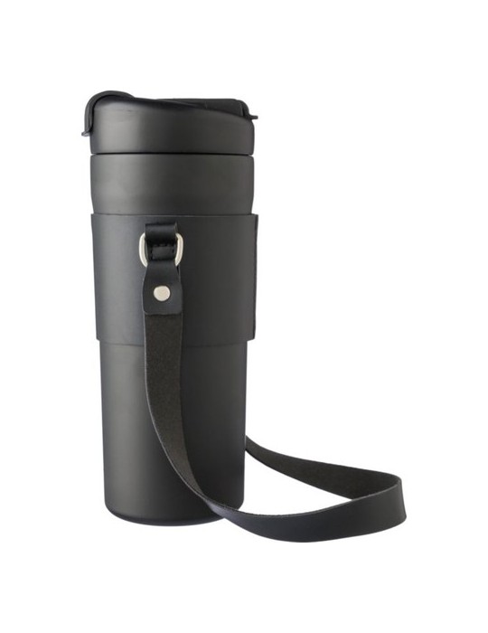 Gourde isotherme publicitaire de 730 ml en acier inoxydable Kelvin Matières : acier inoxydable Couleurs : noir marquage laser ul
