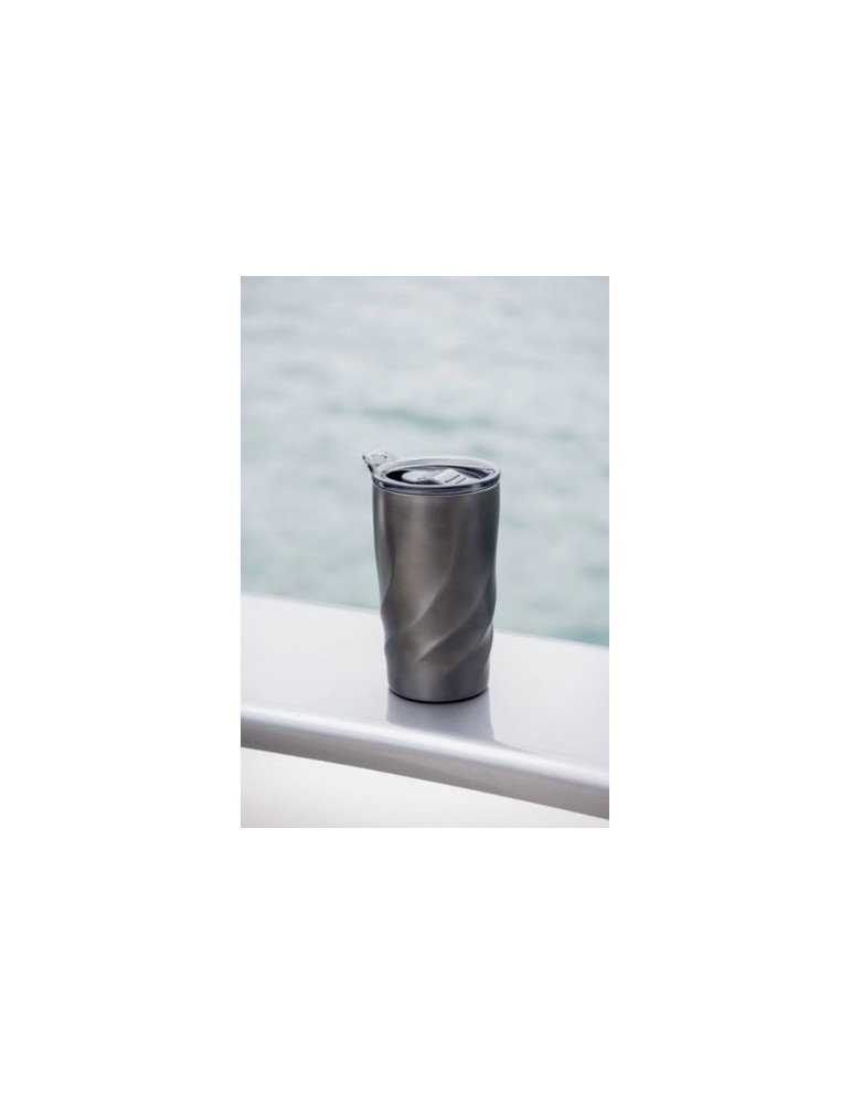 Mug nomade publicitaire  Vortex Calix Brandcharger Matières : acier inoxydable Couleurs : gun objet promotionnel éco-responsable