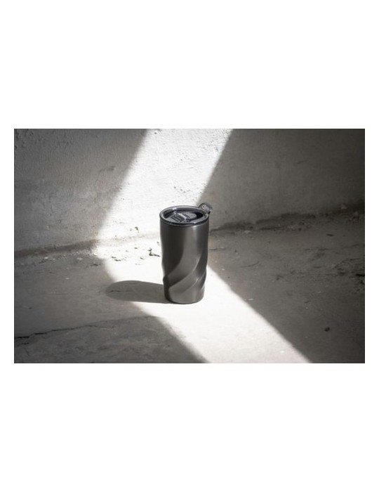 Mug nomade publicitaire  Vortex Calix Brandcharger Matières : acier inoxydable Couleurs : gun cadeau collaborateur premium