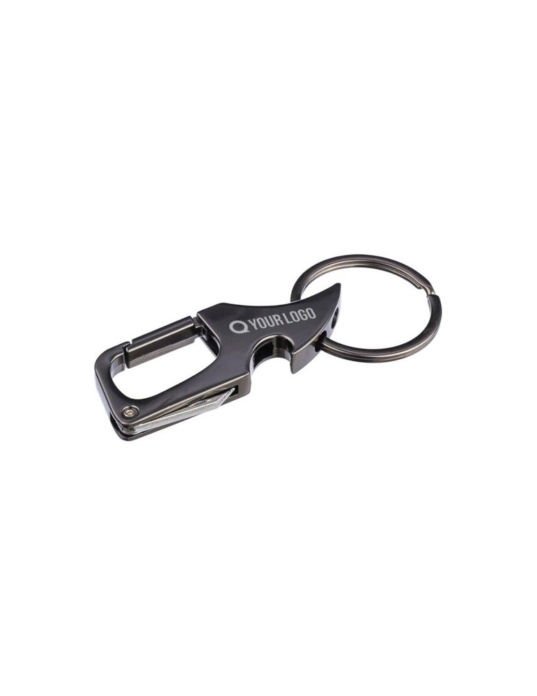 Porte-clés mousqueton en métal personnalisé Bella Matières : métal Couleurs : gun marquage laser ultra précis