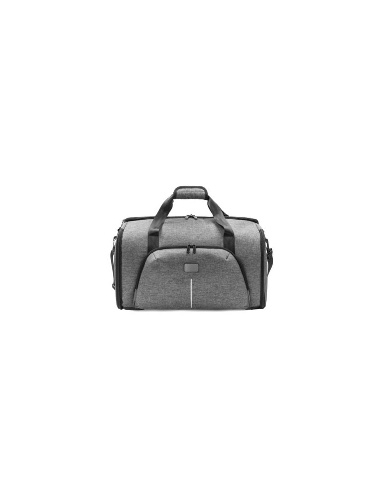 Sac de voyage publicitaire personnalisé Voyager Brandcharger Matières : polyester Couleurs : gris