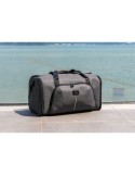Sac de voyage publicitaire personnalisé Voyager Brandcharger Matières : polyester Couleurs : gris cadeau entreprise pas cher