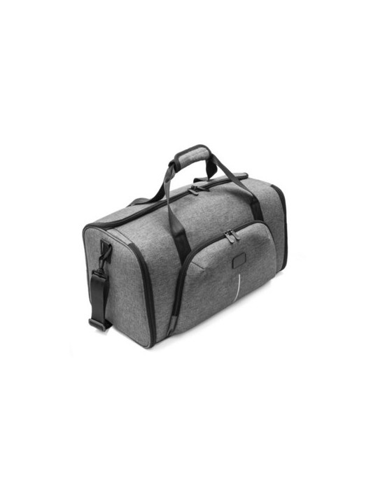 Sac de voyage publicitaire personnalisé Voyager Brandcharger Matières : polyester Couleurs : gris goodies publicitaire événement