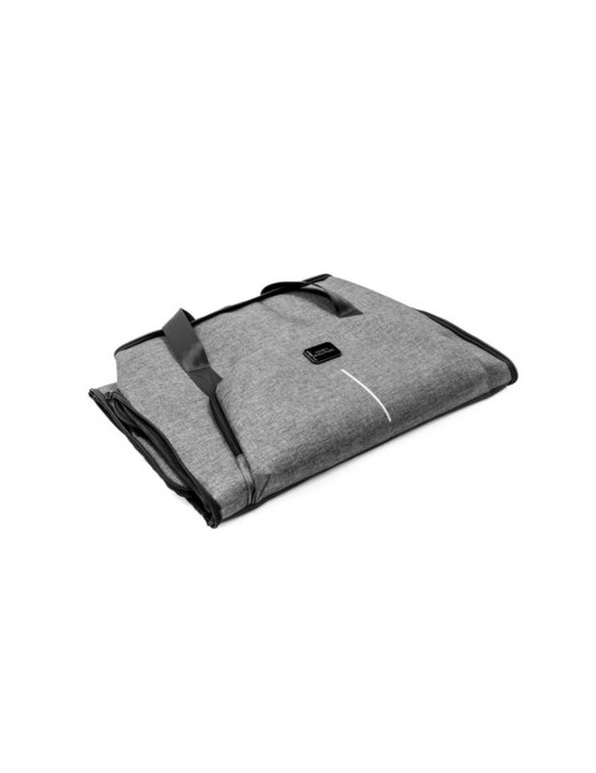 Sac de voyage publicitaire personnalisé Voyager Brandcharger Matières : polyester Couleurs : gris impression haute définition