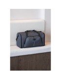 Sac de voyage publicitaire personnalisé Voyager Brandcharger Matières : polyester Couleurs : gris objet promotionnel éco-respons