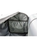 Sac de voyage publicitaire personnalisé Voyager Brandcharger Matières : polyester Couleurs : gris impression logo haute qualité