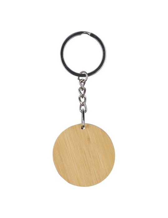 Porte-clé publicitaire en bambou Gene Matières : bambou Couleurs : noir personnalisable avec votre logo