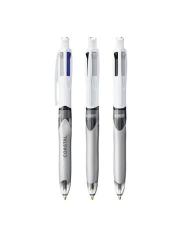 Stylo Bille Publicitaire 4 Couleurs 3+1HB BIC® Matières : plastique Couleurs : blanc