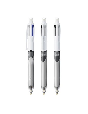 Stylo Bille Publicitaire 4 Couleurs 3+1HB BIC® Matières : plastique Couleurs : blanc 2
