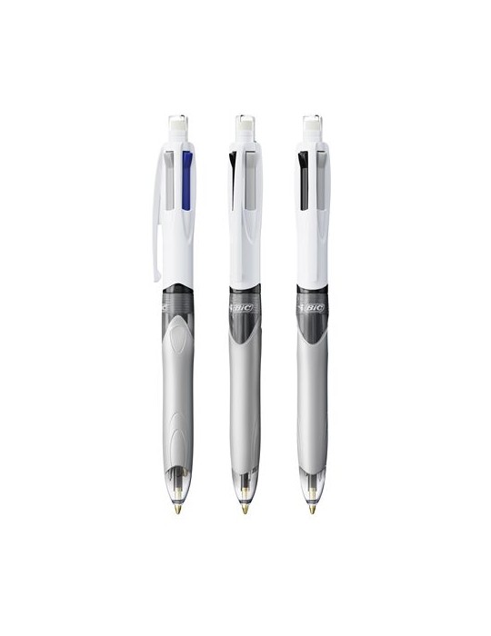 Stylo Bille Publicitaire 4 Couleurs 3+1HB BIC® Matières : plastique Couleurs : blanc personnalisable avec votre logo