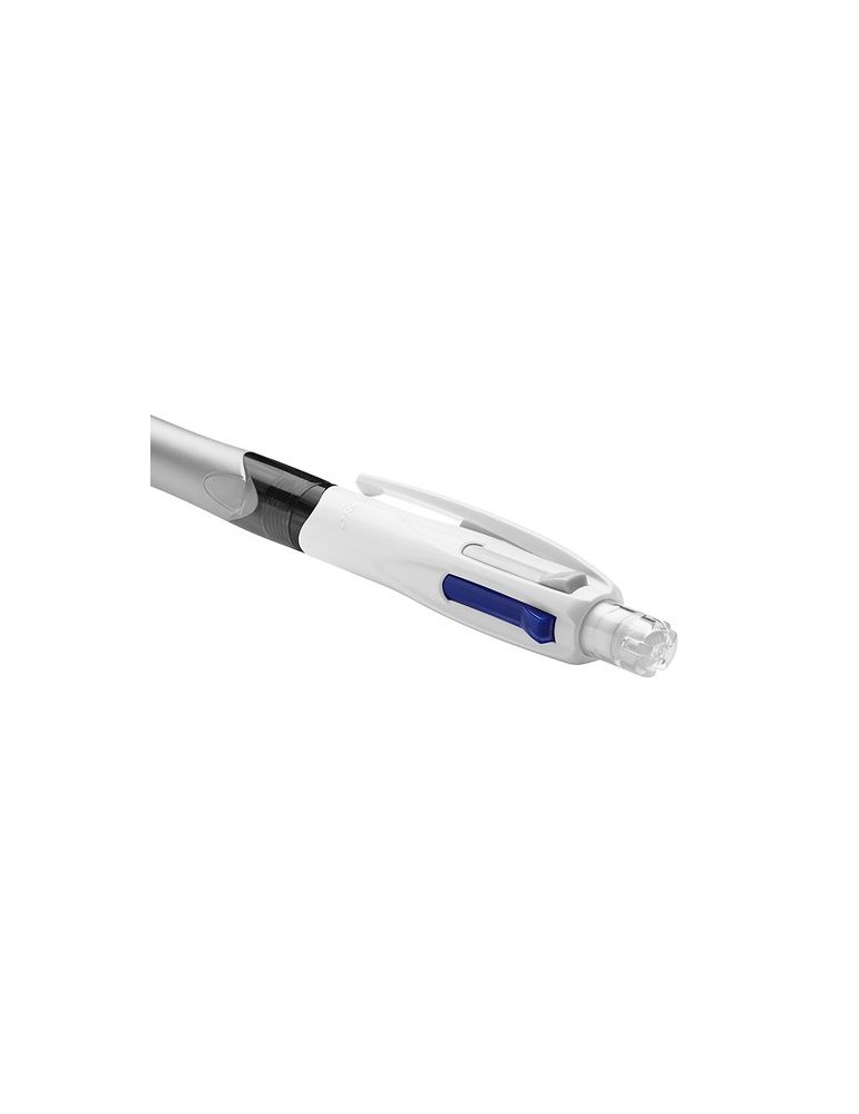 Stylo Bille Publicitaire 4 Couleurs 3+1HB BIC® Matières : plastique Couleurs : blanc cadeau entreprise pas cher