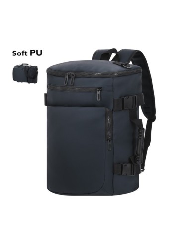 Sac à Dos Publicitaire Éco-responsable Rigan Matières : PU Couleurs : gris impression haute définition