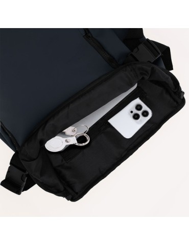 Sac à Dos Publicitaire Éco-responsable Rigan Matières : PU Couleurs : noir impression haute définition