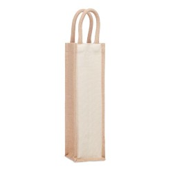 Sac en jute  pour bouteille personnalisable - CAMPO DI VINO Matières : jute Couleurs : beige