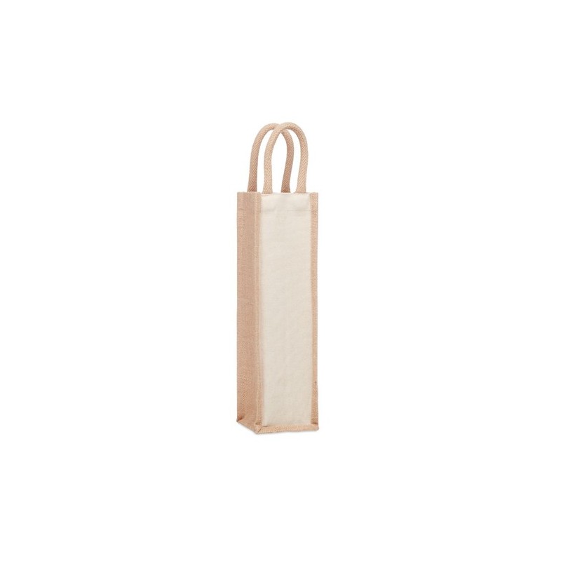 Sac en jute  pour bouteille personnalisable - CAMPO DI VINO Matières : jute Couleurs : beige