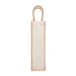 Sac en jute  pour bouteille personnalisable - CAMPO DI VINO Matières : jute Couleurs : beige goodies publicitaire événementiel