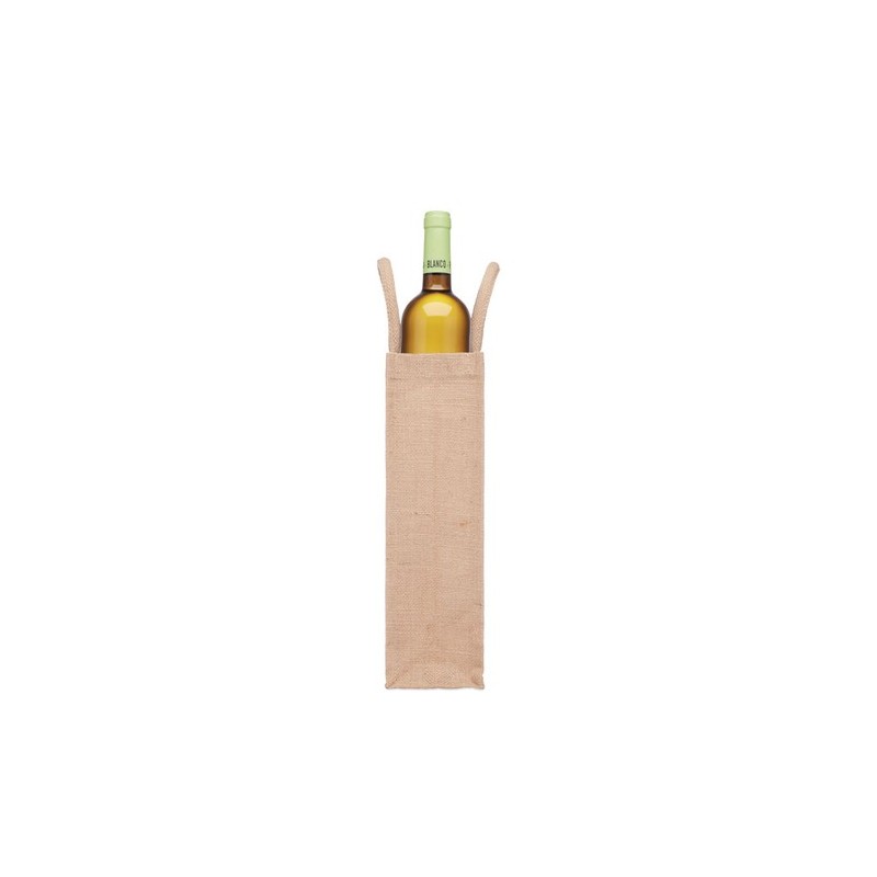 Sac en jute  pour bouteille personnalisable - CAMPO DI VINO Matières : jute Couleurs : beige impression haute définition