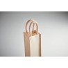 Sac en jute  pour bouteille personnalisable - CAMPO DI VINO Matières : jute Couleurs : beige marquage laser ultra précis