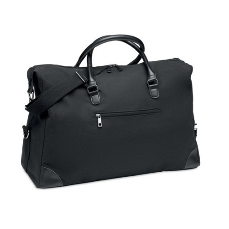 Sac week-end en toile 340gr/m² personnalisé - MONACO Matières : coton Couleurs : noir