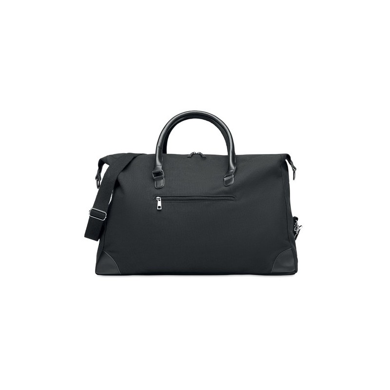 Sac week-end en toile 340gr/m² personnalisé - MONACO Matières : coton Couleurs : noir personnalisable avec votre logo