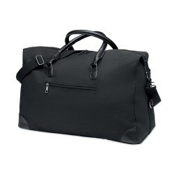 Sac week-end en toile 340gr/m² personnalisé - MONACO Matières : coton Couleurs : noir cadeau entreprise pas cher