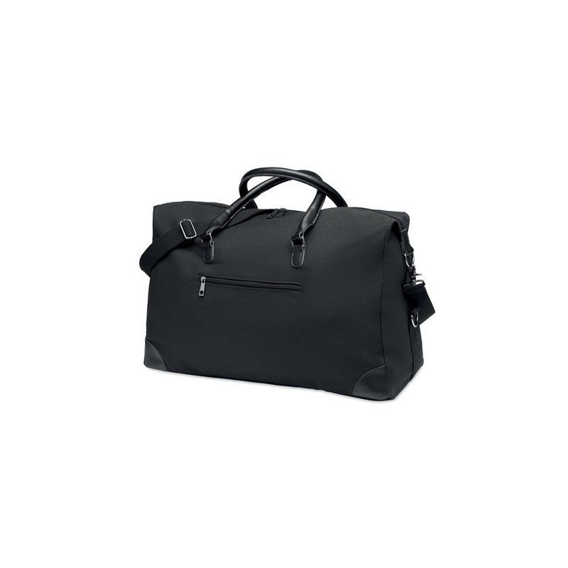 Sac week-end en toile 340gr/m² personnalisé - MONACO Matières : coton Couleurs : noir cadeau entreprise pas cher