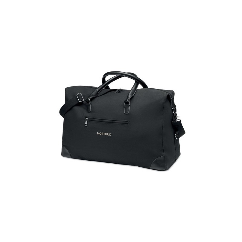 Sac week-end en toile 340gr/m² personnalisé - MONACO Matières : coton Couleurs : noir impression haute définition