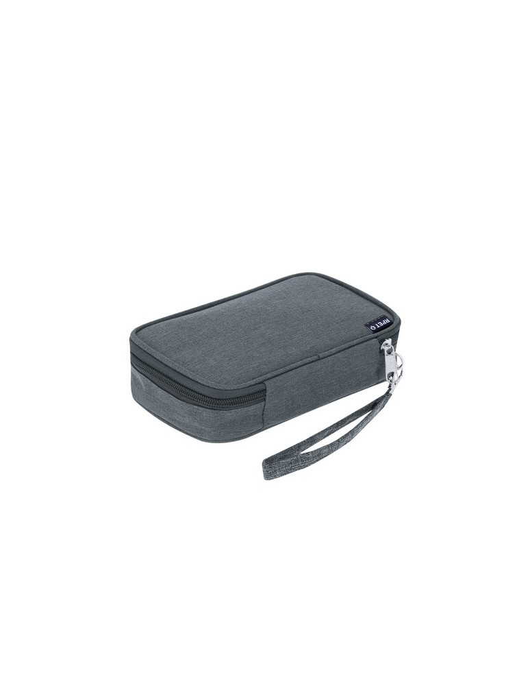 Trousse organisatrice personnalisée  Zimmer Couleurs : gris Matières : polyester recyclé objet promotionnel éco-responsable