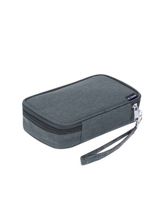 Trousse organisatrice personnalisée  Zimmer Couleurs : gris Matières : polyester recyclé objet promotionnel éco-responsable