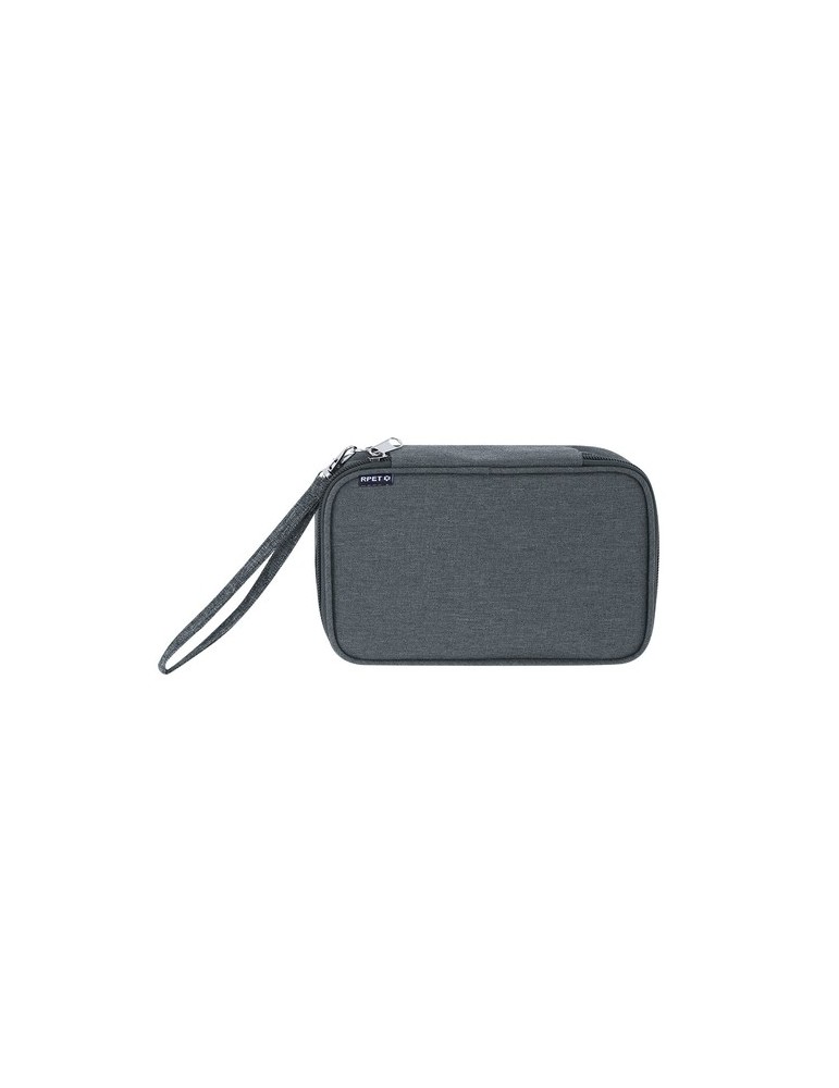 Trousse organisatrice personnalisée  Zimmer Couleurs : gris Matières : polyester recyclé goodies personnalisé en stock