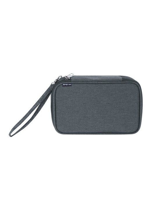 Trousse organisatrice personnalisée  Zimmer Couleurs : gris Matières : polyester recyclé goodies personnalisé en stock