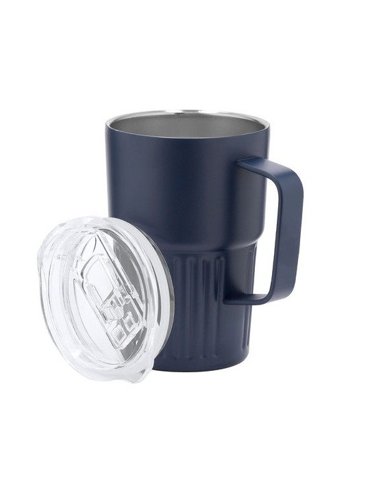 Tasse thermique personnalisée en acier inoxydable - Finbar Couleurs : noir Matières : acier inoxydable recyclé accessoire événem