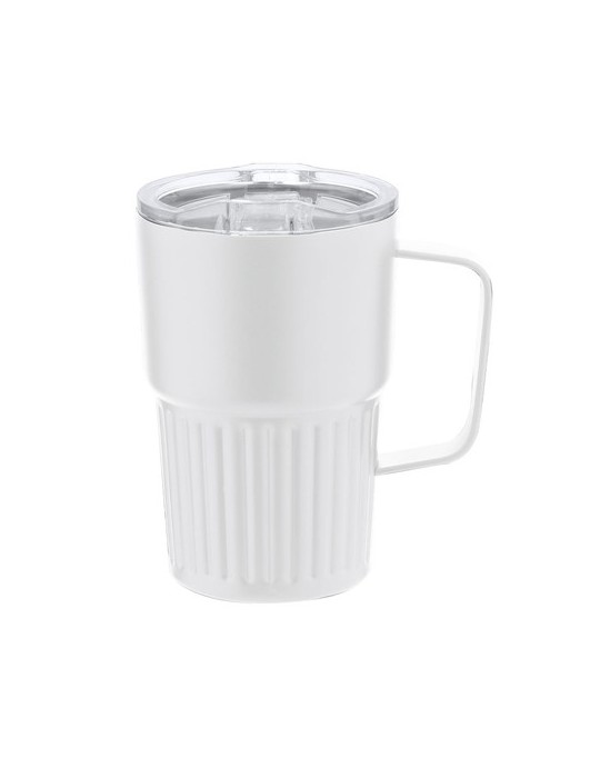 Tasse thermique personnalisée en acier inoxydable - Finbar Couleurs : noir Matières : acier inoxydable recyclé personnalisation 