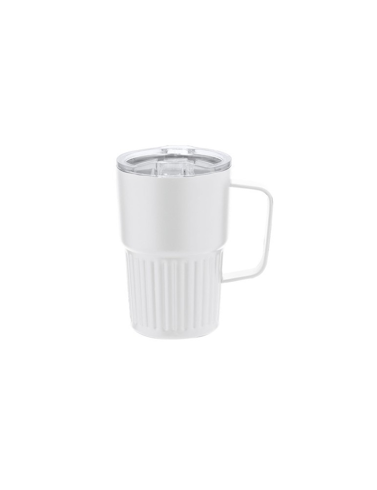 Tasse thermique personnalisée en acier inoxydable - Finbar Couleurs : blanc Matières : acier inoxydable recyclé personnalisable 