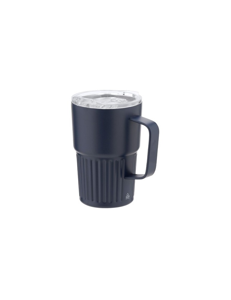 Tasse thermique personnalisée en acier inoxydable - Finbar Couleurs : blanc Matières : acier inoxydable recyclé livraison expres