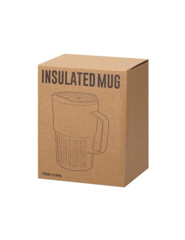 Tasse thermique personnalisée en acier inoxydable - Finbar Couleurs : blanc Matières : acier inoxydable recyclé marquage laser u