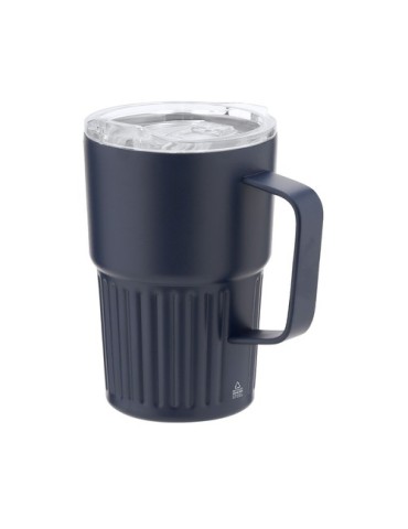Tasse thermique personnalisée en acier inoxydable - Finbar Couleurs : bleu marine Matières : acier inoxydable recyclé objet prom