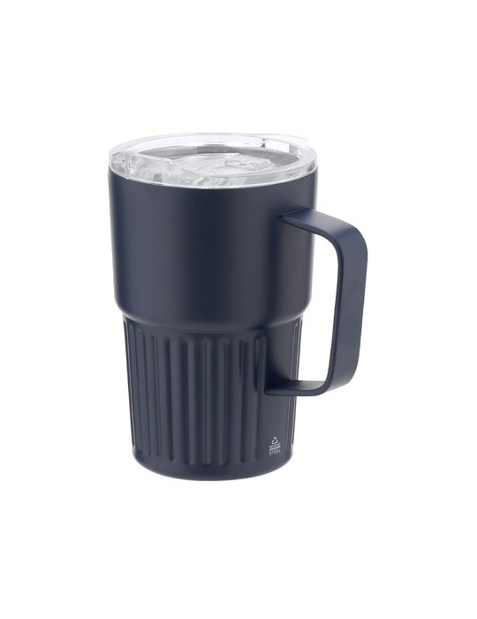 Tasse thermique personnalisée en acier inoxydable - Finbar Couleurs : bleu marine Matières : acier inoxydable recyclé objet prom