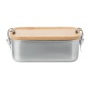 Lunch box en acier inoxydable personnalisée de 750ml - SONABOX Matières : bambou Couleurs : bois cadeau entreprise pas cher