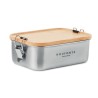 Lunch box en acier inoxydable personnalisée de 750ml - SONABOX Matières : bambou Couleurs : bois goodies publicitaire événementi