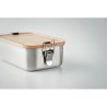 Lunch box en acier inoxydable personnalisée de 750ml - SONABOX Matières : bambou Couleurs : bois impression haute définition