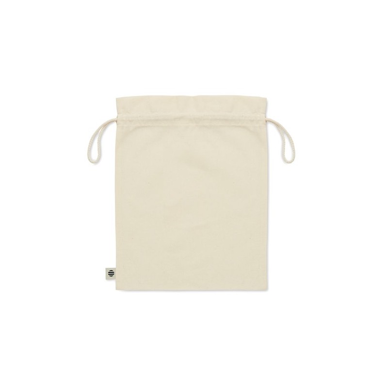 Sac cadeau  en coton biologique medium - AMBER Matières : coton Couleurs : beige personnalisable avec votre logo