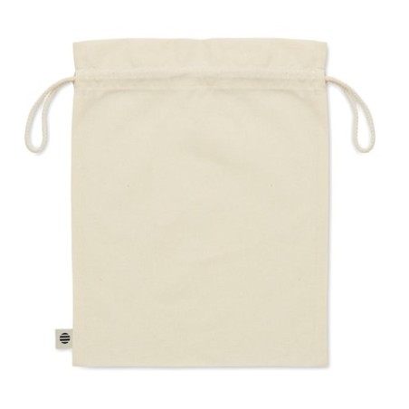 Sac cadeau  en coton biologique medium - AMBER Matières : coton Couleurs : beige personnalisable avec votre logo