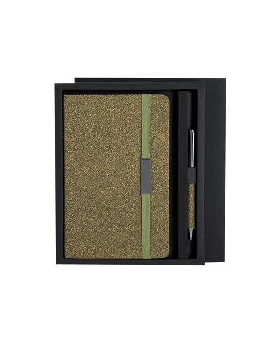Set Publicitaire d'Outils Éco-responsables Malcon Couleurs : vert Matières : déchets de feuilles de thé