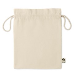 Sac cadeau  en coton biologique medium - AMBER Matières : coton Couleurs : beige cadeau entreprise pas cher