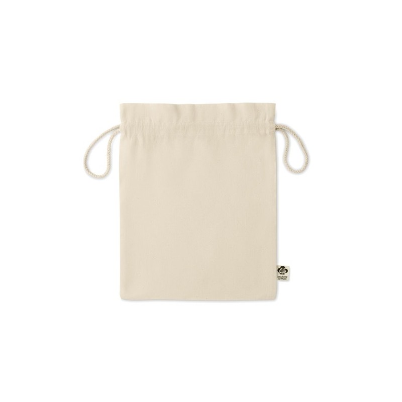 Sac cadeau  en coton biologique medium - AMBER Matières : coton Couleurs : beige cadeau entreprise pas cher