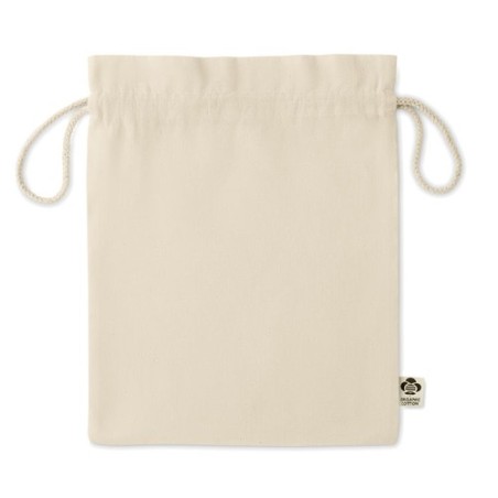 Sac cadeau  en coton biologique medium - AMBER Matières : coton Couleurs : beige cadeau entreprise pas cher